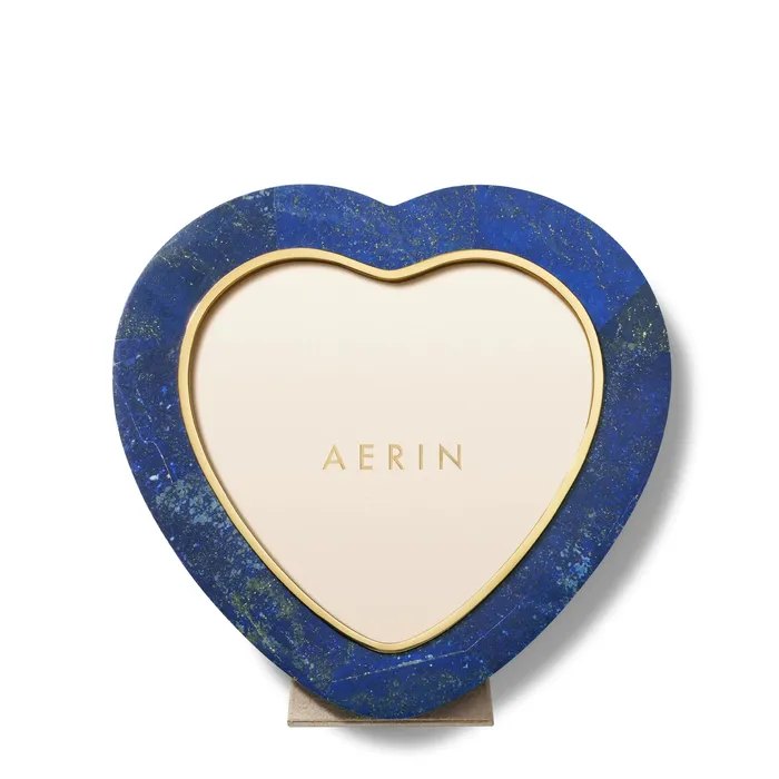 AERIN Cassiel Mosaic Heart Frame Lapis AERIN Necklaces