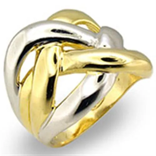Alamode 30511 Reverse TwoTone 925 Sterling Silver Ring with No Stone Rings