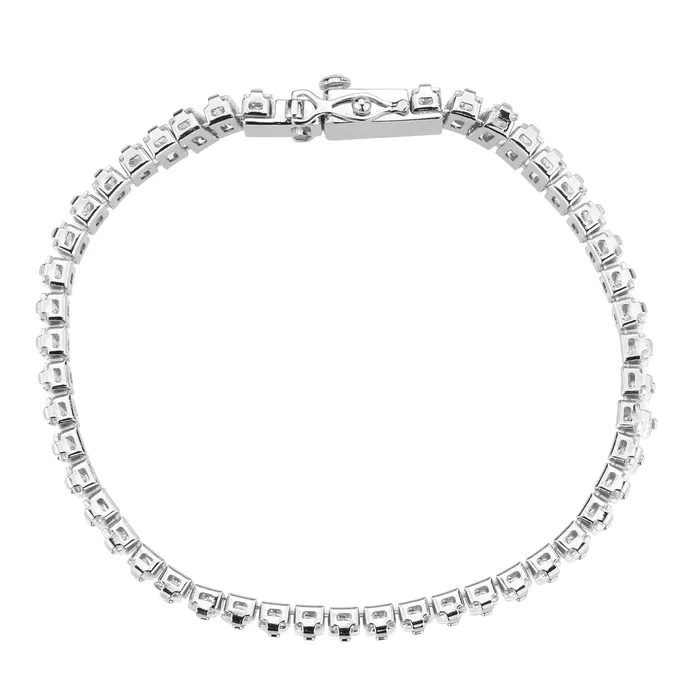 Alamode Bracelets 3W1703 Rhodium Brass Bracelet with AAA Grade CZ in Clear Alamode Bracelets 3W1703 Rhodium Brass Bracelet with AAA Grade CZ in Clear