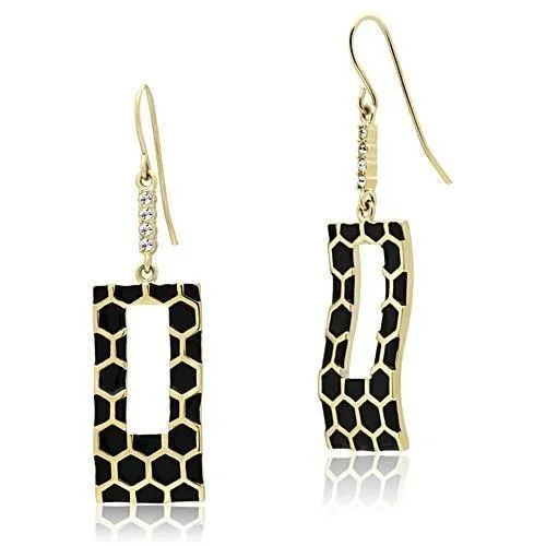 Alamode Earrings GL268 IP GoldIon Plating Brass Earrings with Top Grade Crystal in Clear Alamode Earrings GL268 IP GoldIon Plating Brass Earrings with Top Grade Crystal in Clear