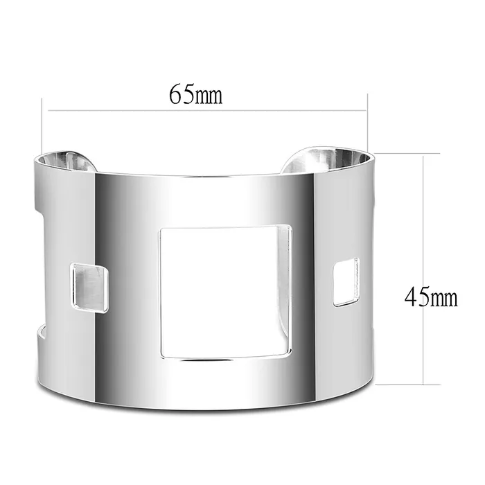 Alamode LO482 Stainless Steel Bangle with No Stone Bracelets