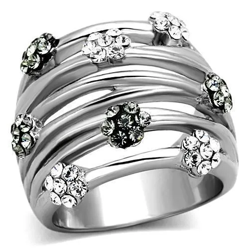 Alamode LOATK1372 High polished no plating Stainless Steel Ring with Epoxy in Jet Rings Alamode LOATK1372 High polished no plating Stainless Steel Ring with Epoxy in Jet Rings