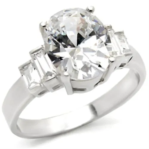 Alamode Rings 30305 HighPolished 925 Sterling Silver Ring with AAA Grade CZ in Clear Alamode Rings 30305 HighPolished 925 Sterling Silver Ring with AAA Grade CZ in Clear