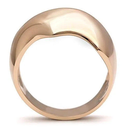 Alamode Rings GL161 IP Rose GoldIon Plating Brass Ring with No Stone