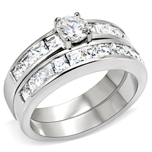 Alamode Rings LOAS1084 Rhodium 925 Sterling Silver Ring with AAA Grade CZ in Clear Alamode Rings LOAS1084 Rhodium 925 Sterling Silver Ring with AAA Grade CZ in Clear