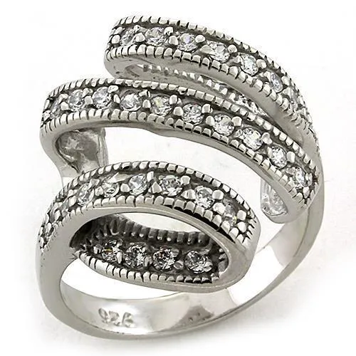 Alamode Rings LOAS1183 Rhodium 925 Sterling Silver Ring with AAA Grade CZ in Clear Alamode Rings LOAS1183 Rhodium 925 Sterling Silver Ring with AAA Grade CZ in Clear