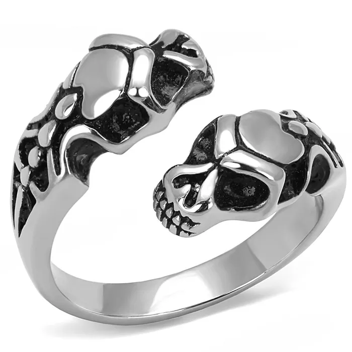 Alamode Rings TK3276 High polished no plating Stainless Steel Ring with Epoxy in Jet Alamode Rings TK3276 High polished no plating Stainless Steel Ring with Epoxy in Jet