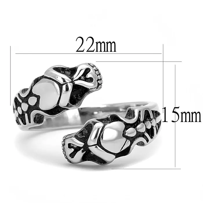 Alamode Rings TK3276 High polished no plating Stainless Steel Ring with Epoxy in Jet