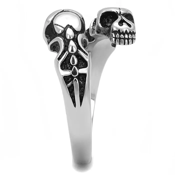 Alamode Rings TK3276 High polished no plating Stainless Steel Ring with Epoxy in Jet