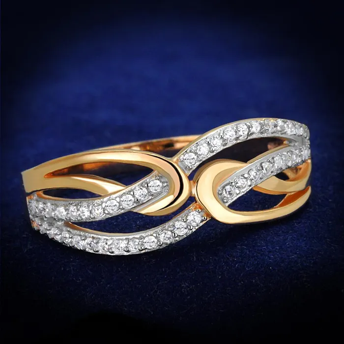 Alamode Rings TS361 Rose Gold Rhodium 925 Sterling Silver Ring with AAA Grade CZ in Clear Alamode Rings TS361 Rose Gold Rhodium 925 Sterling Silver Ring with AAA Grade CZ in Clear