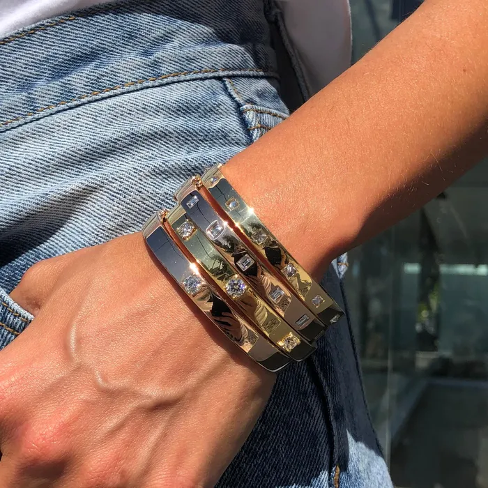 anitako Bracelets INVERTED DIAMOND PRINCESS CUT OVAL BRACELET