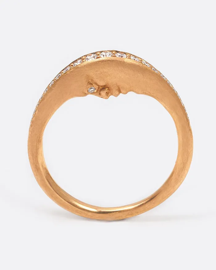 ANTHONY LENT Rings Diamond Moonface Ring