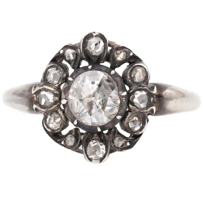 Antique Vintage Jewelry Floral Cluster Ring Rings