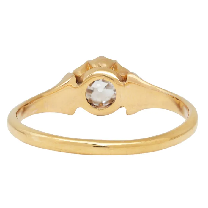 Antique Vintage Jewelry Rings Victorian Tulip Solitaire Ring