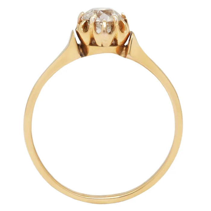 Antique Vintage Jewelry Rings Victorian Tulip Solitaire Ring