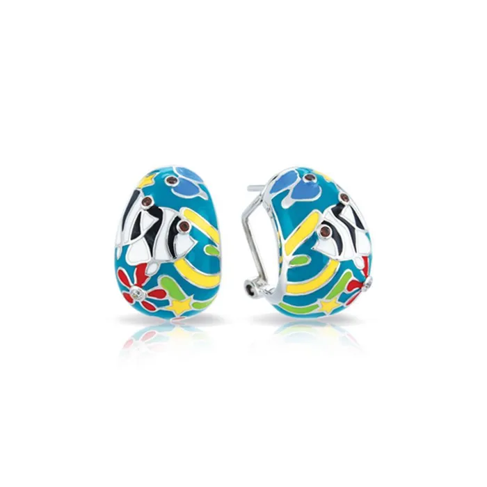 Belle Etoile Earrings Belle Etoile Angelfish Earrings Teal