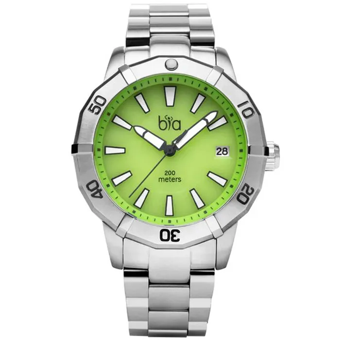 BIA Bracelets Bia Womens Watch Rosie Rotating Bezel Green Dial Silver Steel Bracelet B2007 BIA Bracelets Bia Womens Watch Rosie Rotating Bezel Green Dial Silver Steel Bracelet B2007