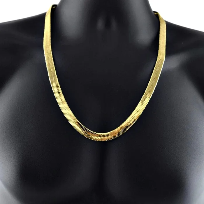 Bling Cartel Admin Necklaces 14K Gold Plated Herringbone Chain Necklace 24 x 9mm Bling Cartel Admin Necklaces 14K Gold Plated Herringbone Chain Necklace 24 x 9mm