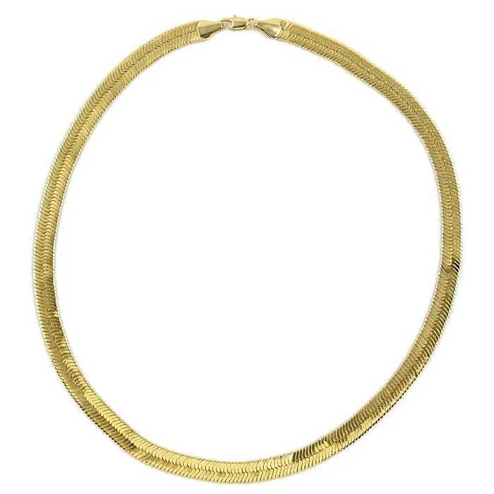 Bling Cartel Admin Necklaces 14K Gold Plated Herringbone Chain Necklace 24 x 9mm Bling Cartel Admin Necklaces 14K Gold Plated Herringbone Chain Necklace 24 x 9mm