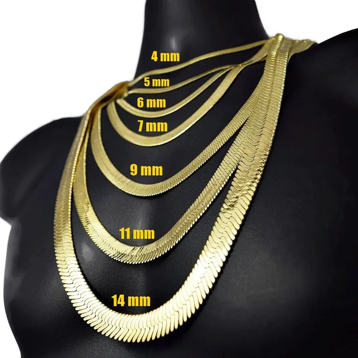 Bling Cartel Admin Necklaces 14K Gold Plated Herringbone Chain Necklace 24 x 9mm Bling Cartel Admin Necklaces 14K Gold Plated Herringbone Chain Necklace 24 x 9mm