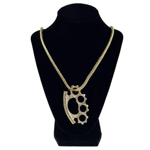 Bling Cartel Admin Necklaces Knuckles Pendant Gold Finish Franco Chain Necklace Iced Flooded Out 36 Bling Cartel Admin Necklaces Knuckles Pendant Gold Finish Franco Chain Necklace Iced Flooded Out 36