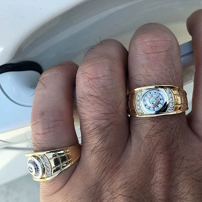 Bling Cartel Admin Rings 14K Gold Plated over 925 Sterling Silver Two Tone 05ct CZ Solitaire Ring