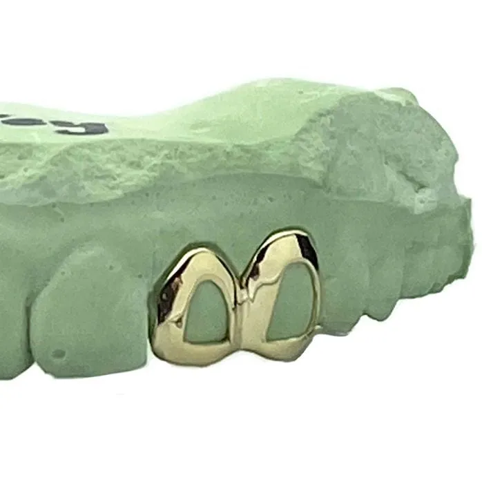 Bling Cartel Admin Rings Real 10K Gold Double Side Canine Open Face Caps Custom Grillz