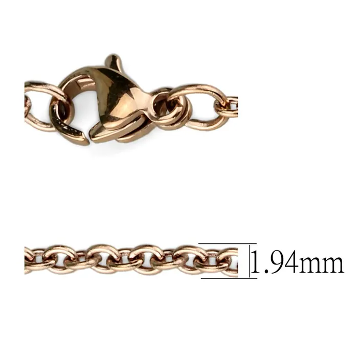 Bracelets Alamode TK2428R IP Rose GoldIon Plating Stainless Steel Chain with No Stone