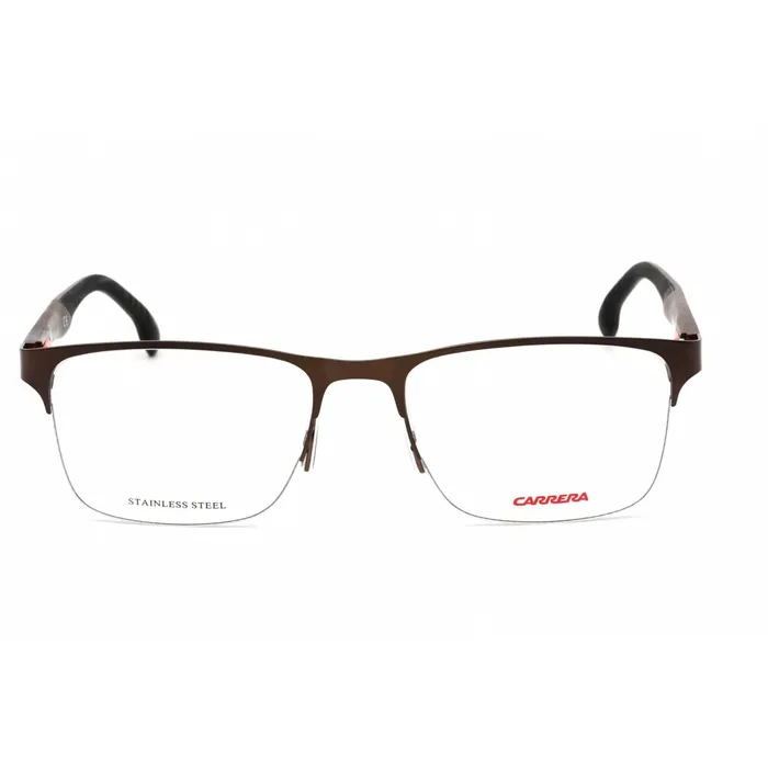 Bracelets Carrera Carrera Mens Eyeglasses Brown Stainless Steel Rectangular Frame 8830V 009Q 00