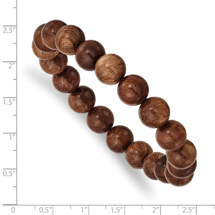 Bracelets Chisel Burma Padauk Wood Beaded Stretch Bracelet Bracelets Chisel Burma Padauk Wood Beaded Stretch Bracelet