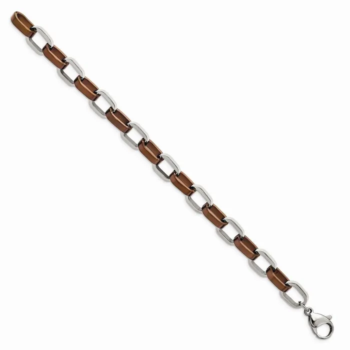 Bracelets Chisel Stainless Steel Brown IPplated 85in Bracelet Bracelets Chisel Stainless Steel Brown IPplated 85in Bracelet