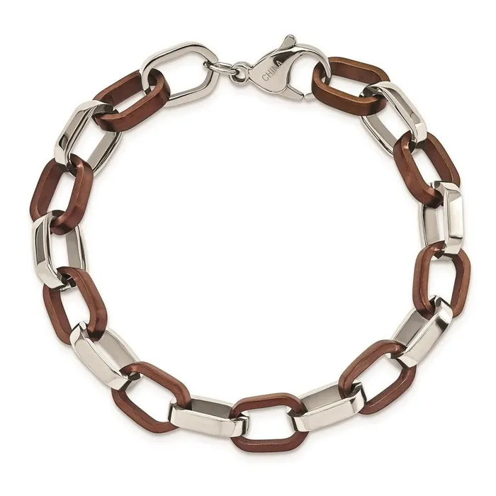 Bracelets Chisel Stainless Steel Brown IPplated 85in Bracelet Bracelets Chisel Stainless Steel Brown IPplated 85in Bracelet
