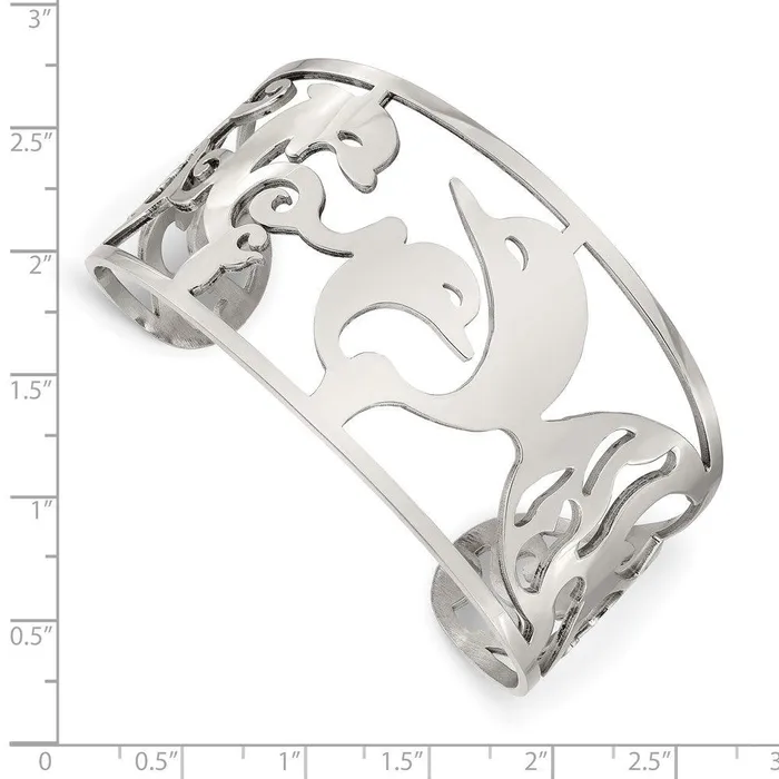 Bracelets Chisel Stainless Steel Dolphins Cuff Bangle Bracelets Chisel Stainless Steel Dolphins Cuff Bangle