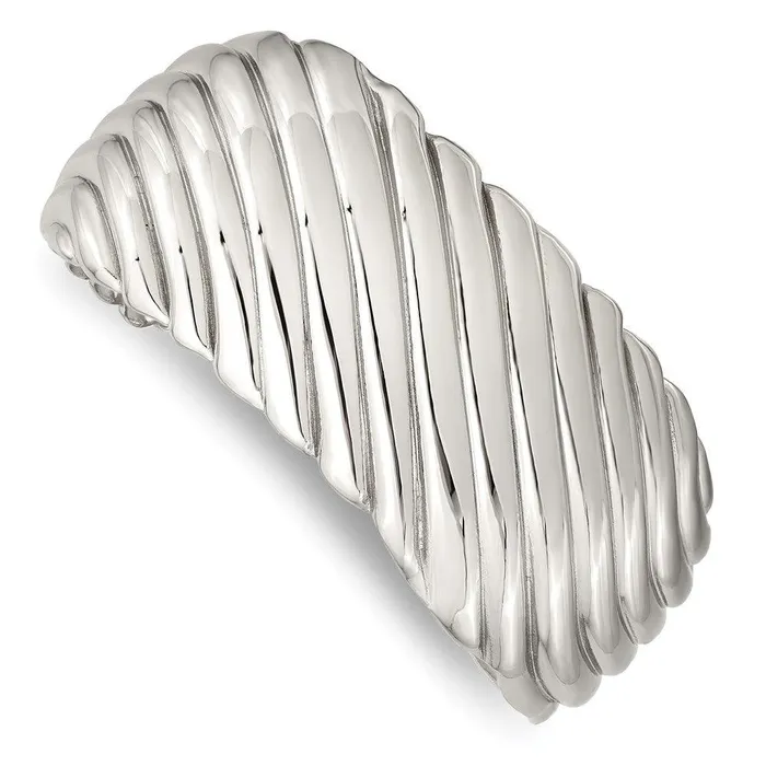 Bracelets Chisel Stainless Steel Polished Cuff Bangle