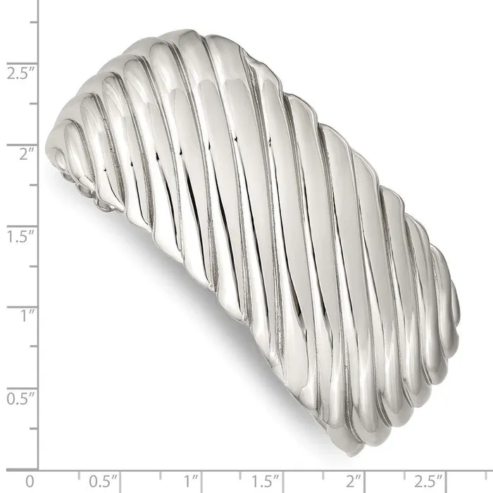 Bracelets Chisel Stainless Steel Polished Cuff Bangle Bracelets Chisel Stainless Steel Polished Cuff Bangle
