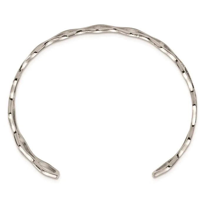 Bracelets Chisel Stainless Steel Polished Wavy Cuff Bangle Bracelets Chisel Stainless Steel Polished Wavy Cuff Bangle