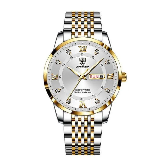 Bracelets Divine Inspiration Styles POEDAGAR Mens Luxury Fine Fashion Premium Top Quality Stainless Steel Watch