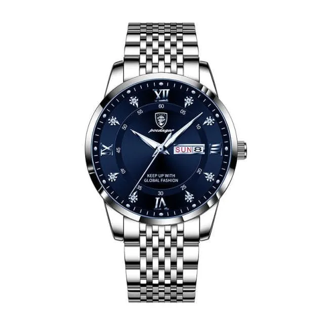 Bracelets Divine Inspiration Styles POEDAGAR Mens Luxury Fine Fashion Premium Top Quality Stainless Steel Watch