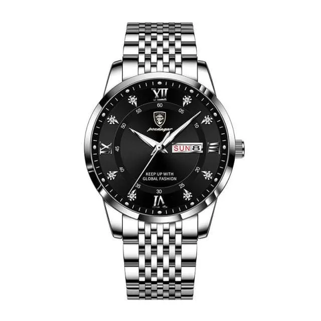 Bracelets Divine Inspiration Styles POEDAGAR Mens Luxury Fine Fashion Premium Top Quality Stainless Steel Watch