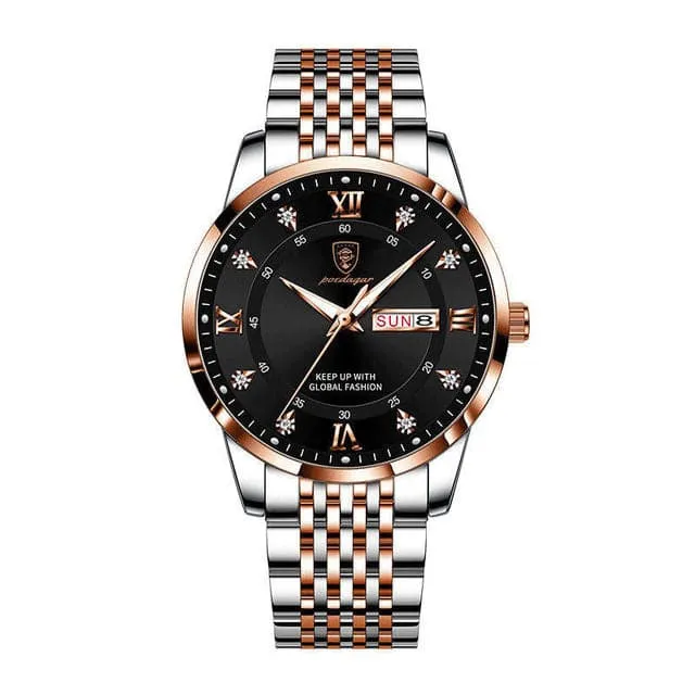 Bracelets Divine Inspiration Styles POEDAGAR Mens Luxury Fine Fashion Premium Top Quality Stainless Steel Watch