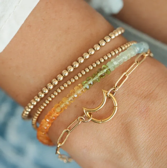 Bracelets Earthly Abundance Rainbow gemstone bracelet