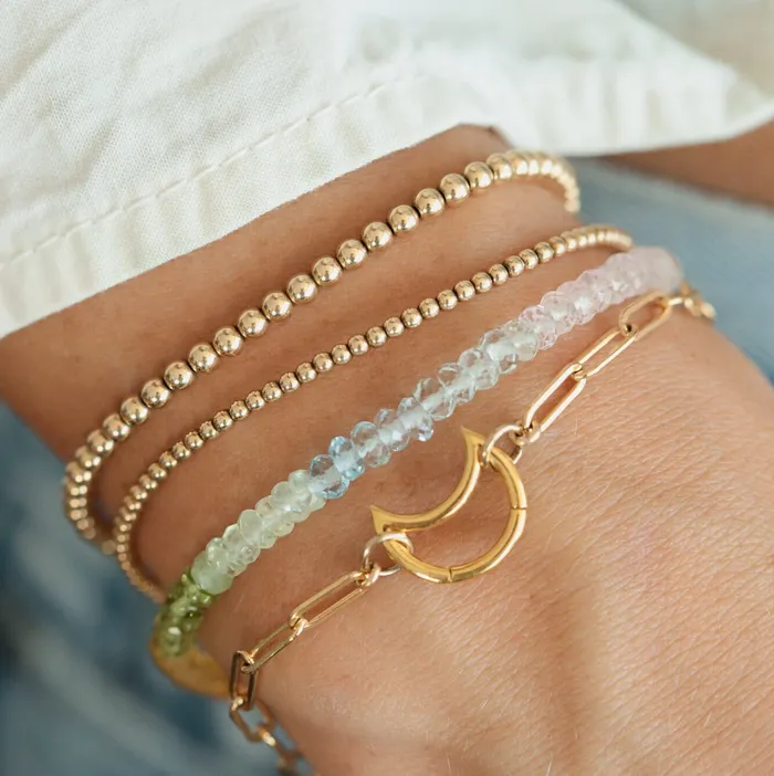 Bracelets Earthly Abundance Rainbow gemstone bracelet