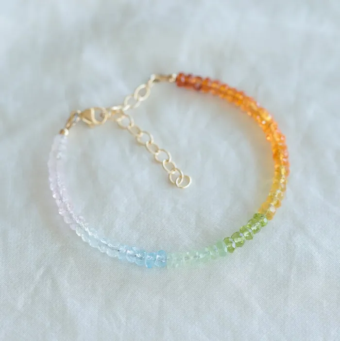 Bracelets Earthly Abundance Rainbow gemstone bracelet