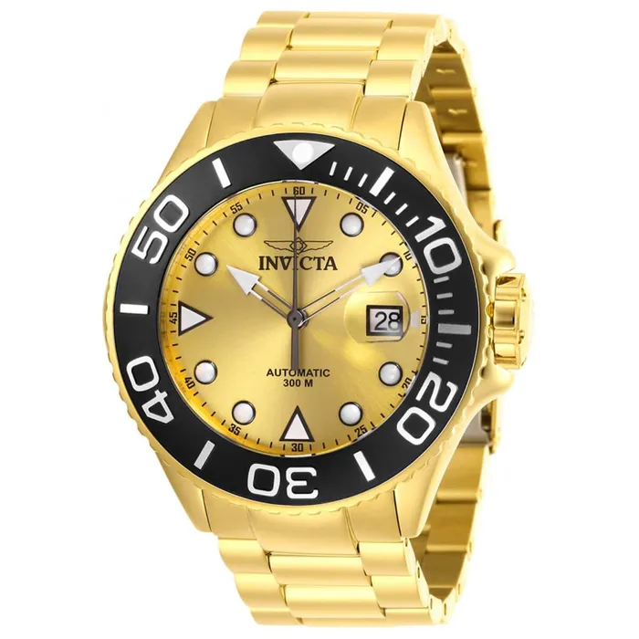 Bracelets Invicta Invicta Mens Automatic Watch Pro Diver Gold Dial Yellow Gold Bracelet Dive 28760 Bracelets Invicta Invicta Mens Automatic Watch Pro Diver Gold Dial Yellow Gold Bracelet Dive 28760