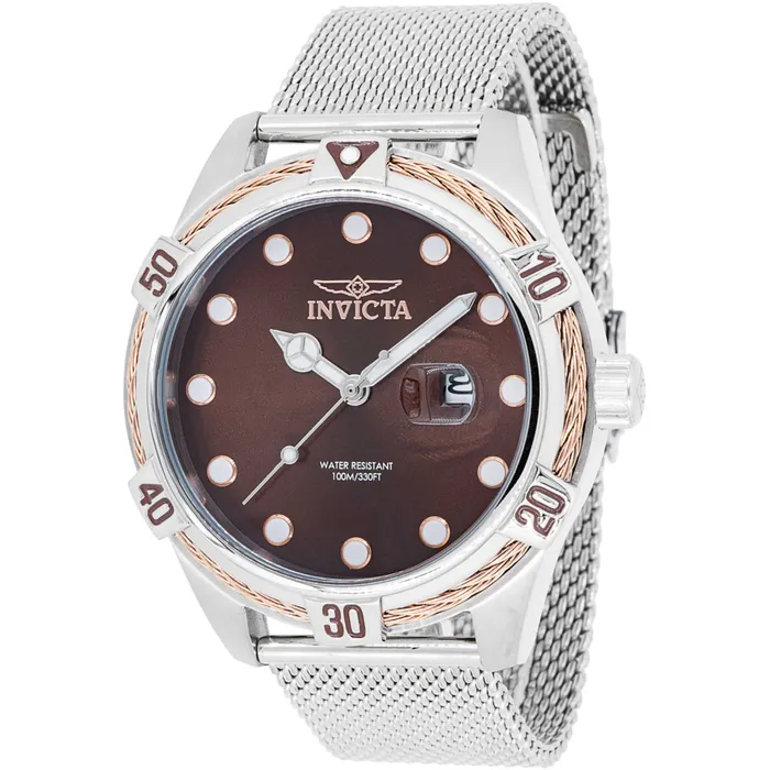 Bracelets Invicta Invicta Mens Watch Bolt Quartz Brown Dial Stainless Steel Mesh Bracelet 43554 Bracelets Invicta Invicta Mens Watch Bolt Quartz Brown Dial Stainless Steel Mesh Bracelet 43554