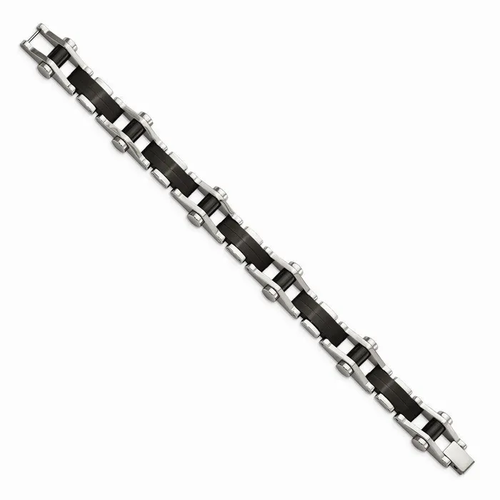 Bracelets Stainless Steel Polished Black IPplated 8 inch Bracelet Chisel Bracelets Stainless Steel Polished Black IPplated 8 inch Bracelet Chisel