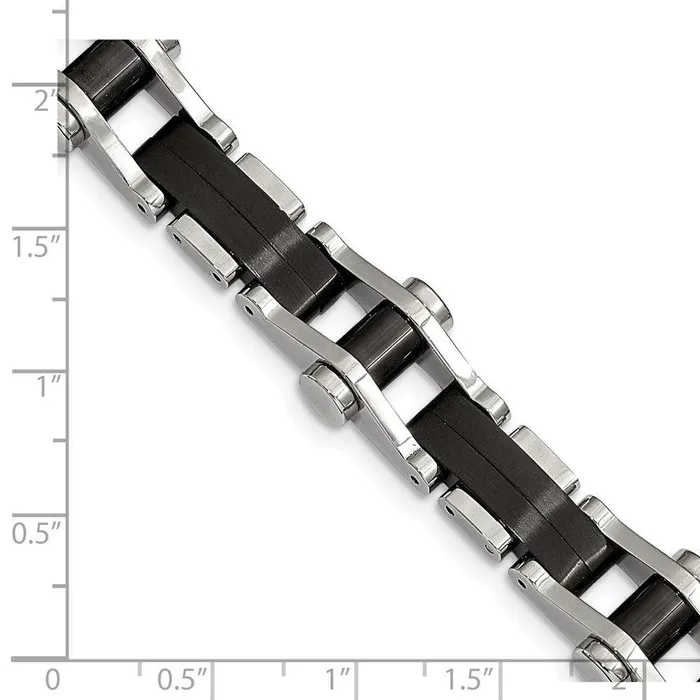 Bracelets Stainless Steel Polished Black IPplated 8 inch Bracelet Chisel Bracelets Stainless Steel Polished Black IPplated 8 inch Bracelet Chisel