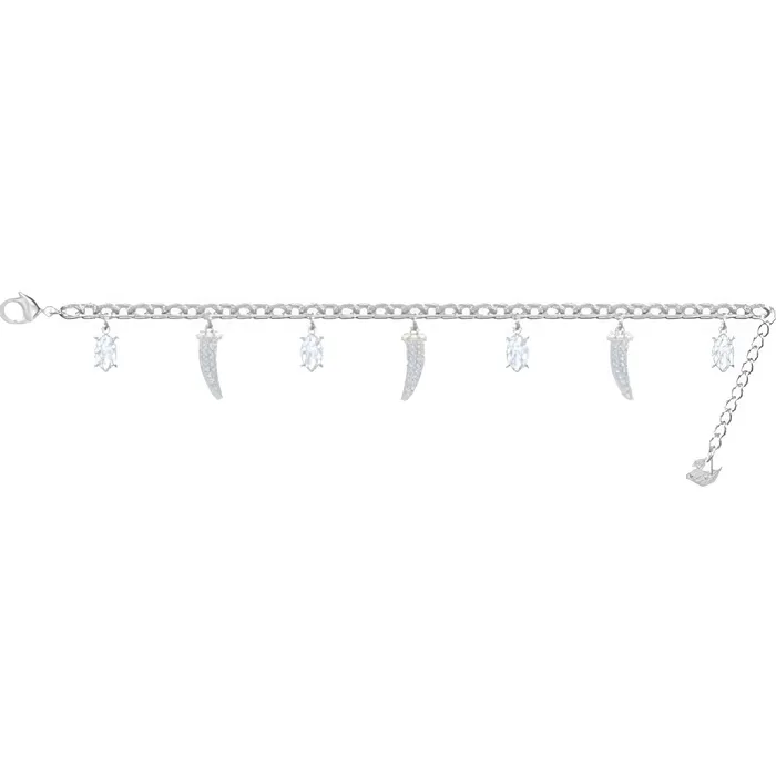 Bracelets Swarovski Swarovski Womens Bracelet Polar Bestiary Teeth Motifs Rhodium Plated 5501007