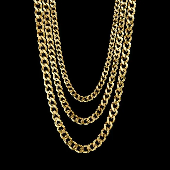 Bracelets VVS Jewelry 5MM Stainless Steel Miami Cuban Chain FREE bracelet