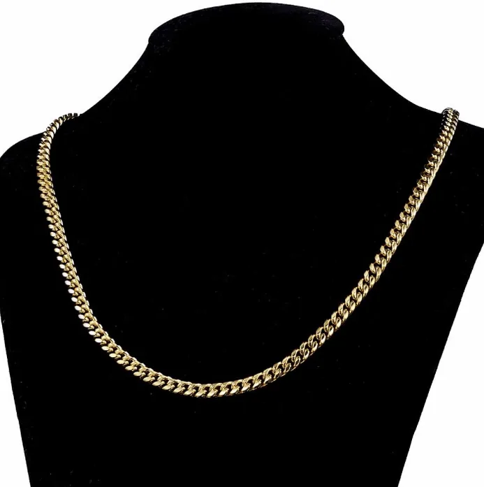 Bracelets VVS Jewelry 5MM Stainless Steel Miami Cuban Chain FREE bracelet